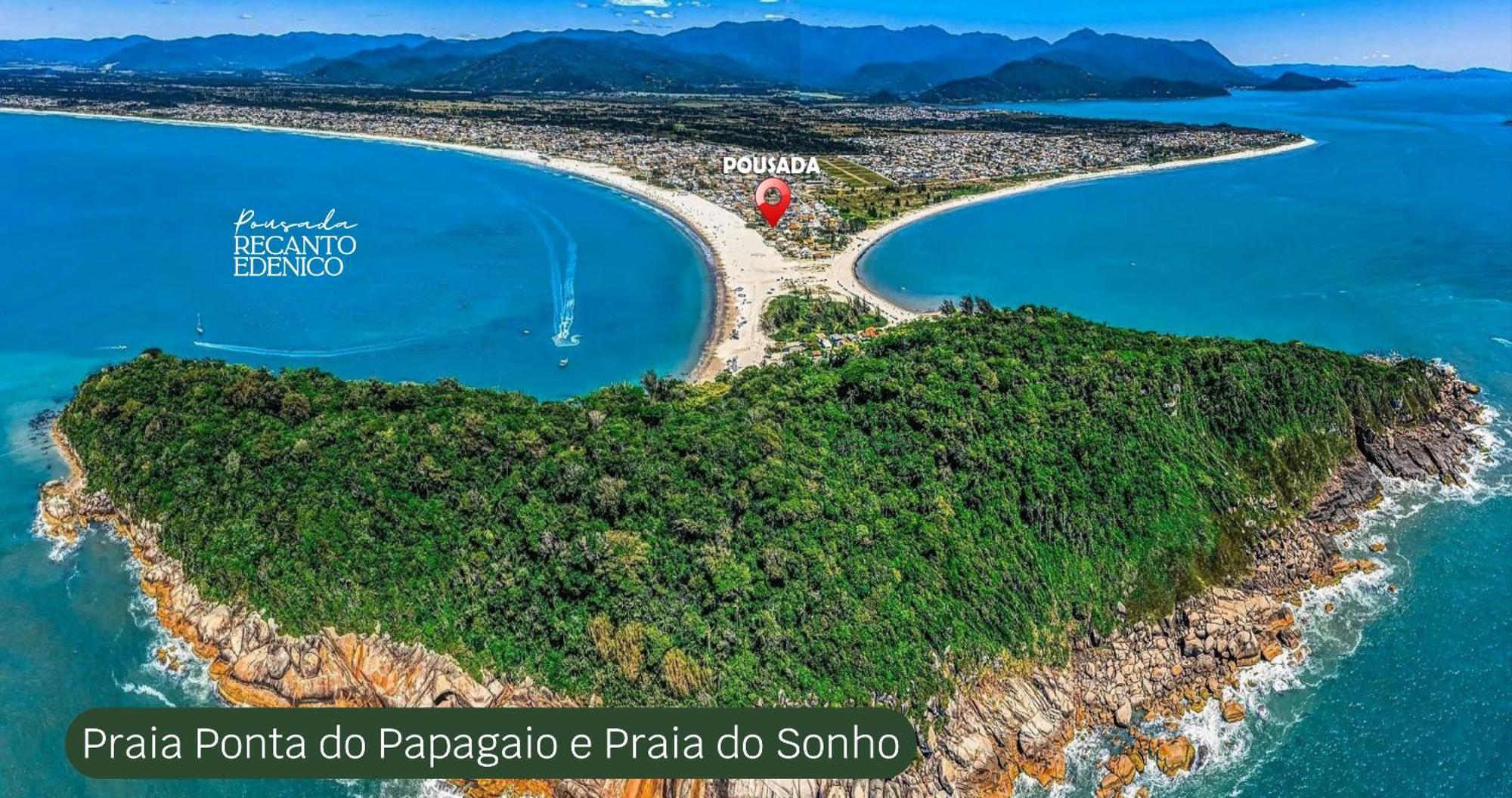 Pousada Recanto Edenico - A Beira Mar Da Praia Ponta Do Papagaio, Palhoca Sc Экстерьер фото